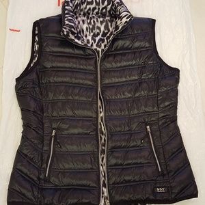 Puffer Vest Goosedown - REVERSIBLE. Sz. M